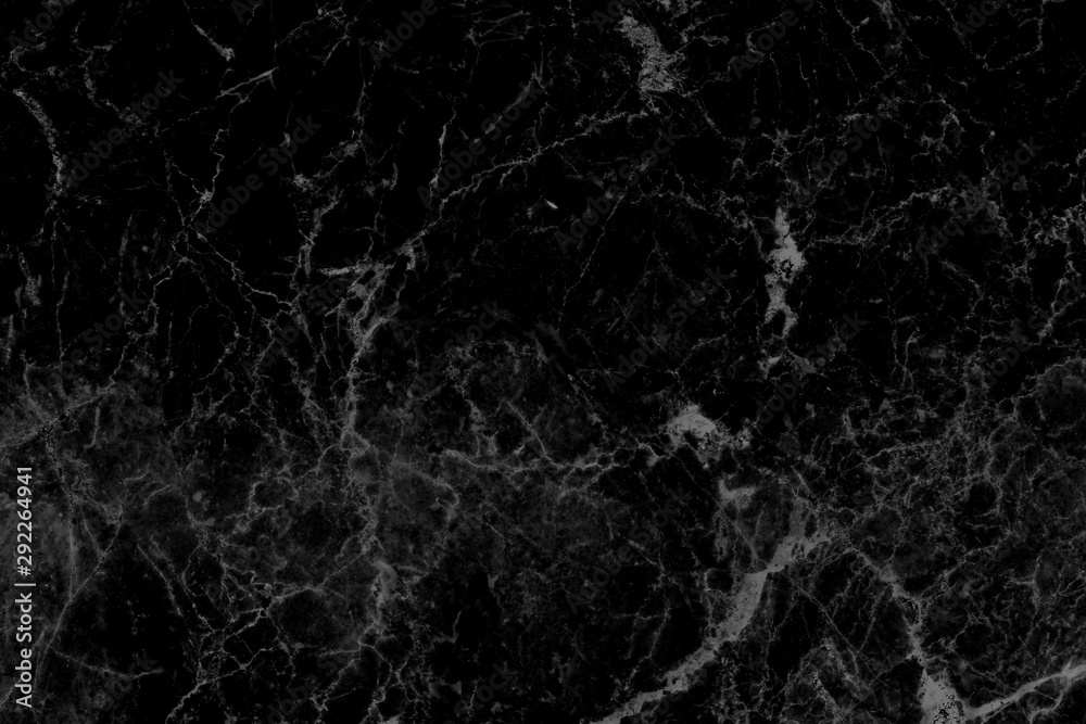 The Detailed structure of black marble in natural pattern for background and design.