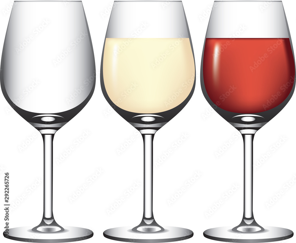 Wine glasses with wine Wine glasses with wine