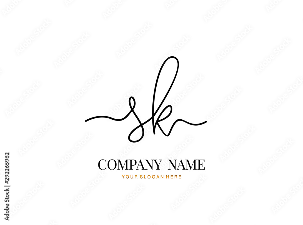 S K SK Initial handwriting logo design with circle. Beautyful design handwritten logo for fashion, team, wedding, luxury logo. S K SK Initial handwriting logo design with circle. Beautyful design handwritten logo for fashion, team, wedding, luxury logo.