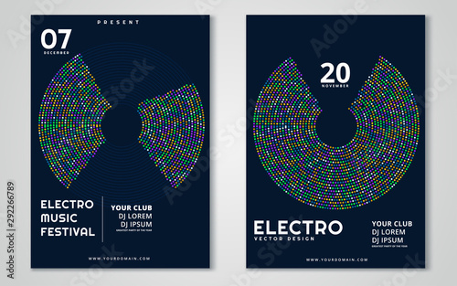 Electronic music festival minimal poster design. Vector illustration