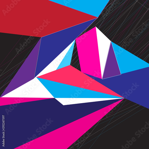 Vector Abstract geometric colorful background