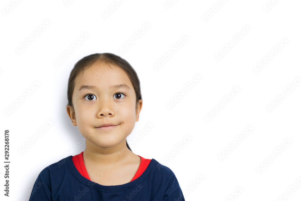 Portrait of asian girl isolated on white background. Portrait of asian girl isolated on white background.