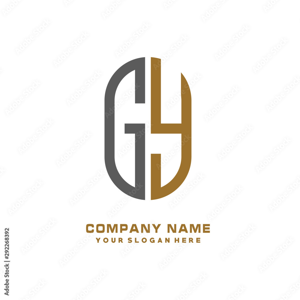 GY minimalist letters, with black and gold, white, black background logos GY minimalist letters, with black and gold, white, black background logos