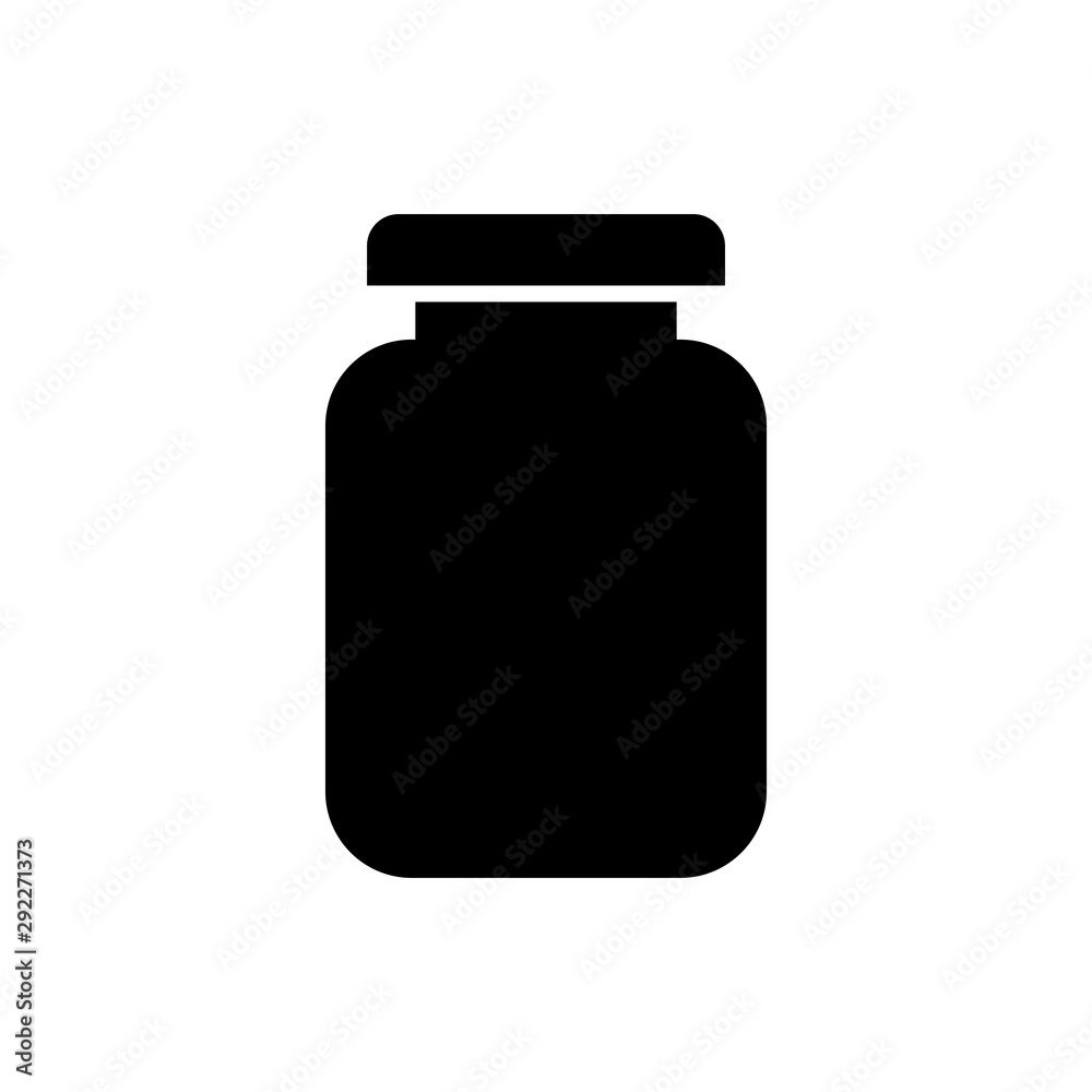Medicine bottle and pills. Black and white icon vector Medicine bottle and pills. Black and white icon vector