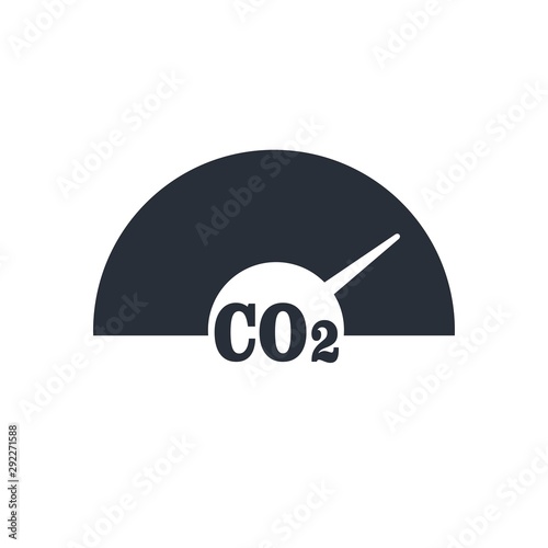 Pollution. Carbon Dioxide Emission Sensor. Ecological icon.