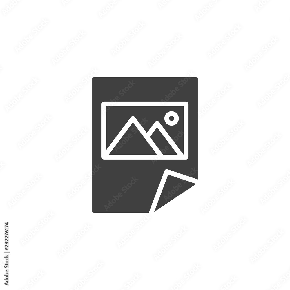 Photo gallery document vector icon. filled flat sign for mobile concept and web design. Image file format glyph icon. Symbol, logo illustration. Vector graphics Photo gallery document vector icon. filled flat sign for mobile concept and web design. Image file format glyph icon. Symbol, logo illustration. Vector graphics