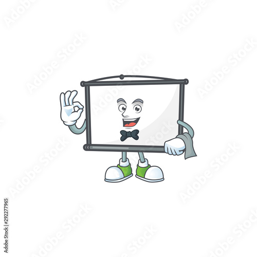 Waiter empty project screen for presentation object.