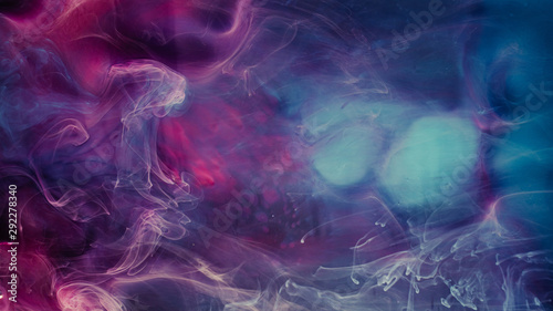 Fog flow. Fantasy cloud. Blue magenta gas blend. Creative abstract background.
