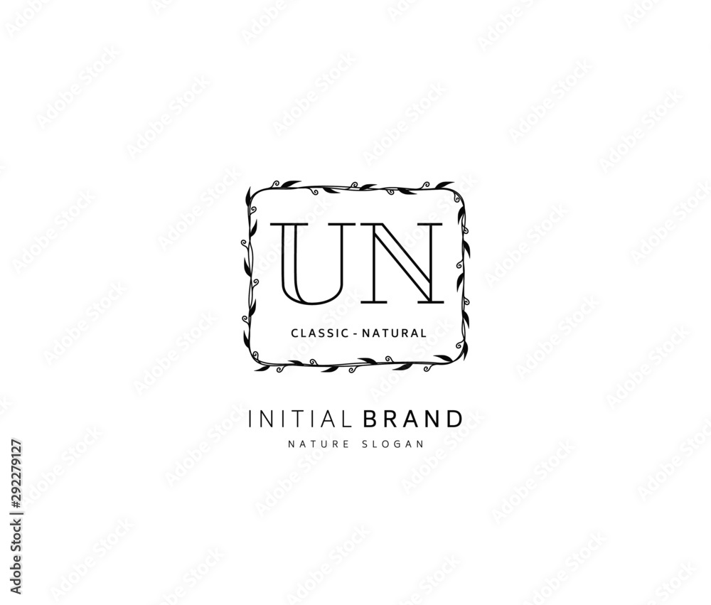 U N UN Beauty vector initial logo, handwriting logo of initial signature, wedding, fashion, jewerly, boutique, floral and botanical with creative template for any company or business. U N UN Beauty vector initial logo, handwriting logo of initial signature, wedding, fashion, jewerly, boutique, floral and botanical with creative template for any company or business.