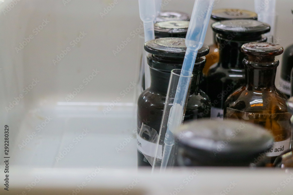 The chemical in laboratory