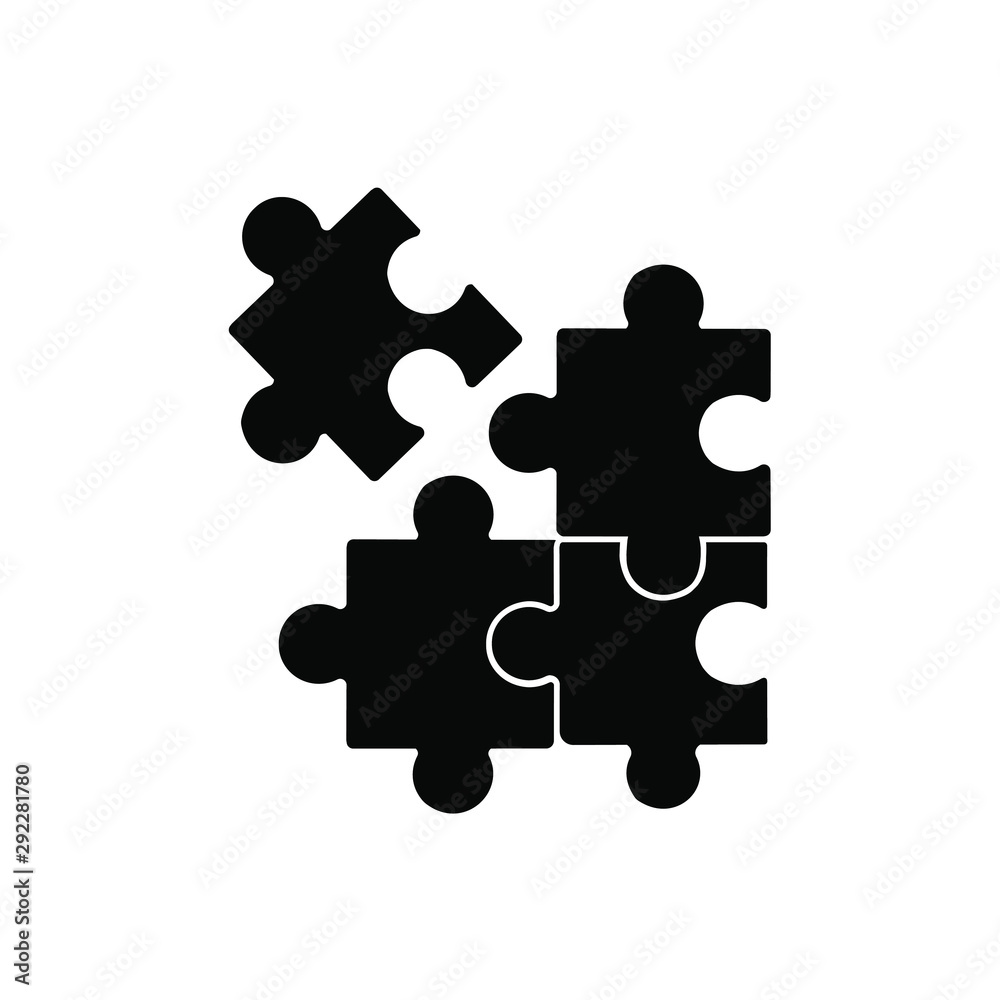 Puzzle vector icon. combination illustration logo or symbol. Puzzle vector icon. combination illustration logo or symbol.