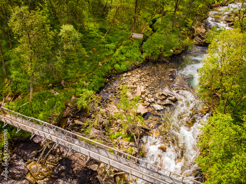 River in mountains. Norwegian route Aurlandsfjellet photo