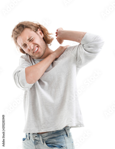 Young man suffering from pa...
