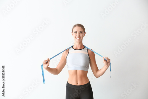 Beautiful sporty woman with...