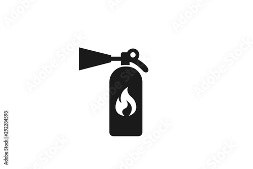 Fire extinguisher icon vector sign isolated on white background