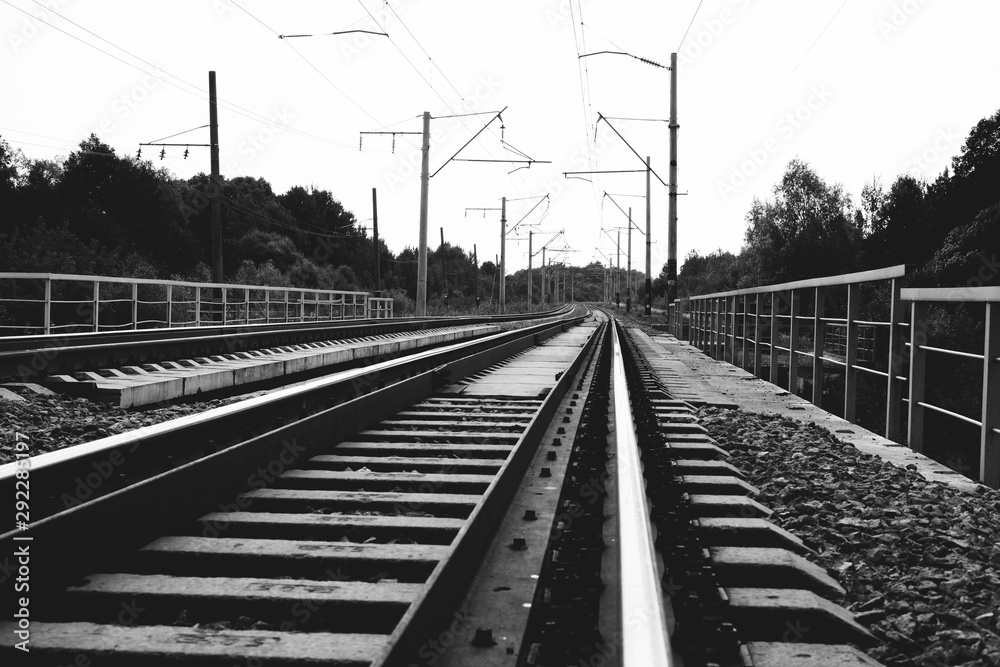 Rails on railway, travel