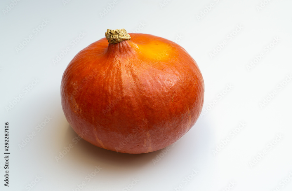 A Hokkaido pumpkin isolated on white A Hokkaido pumpkin isolated on white
