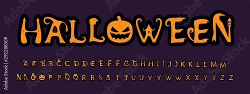 Unique font for the holiday Halloween.