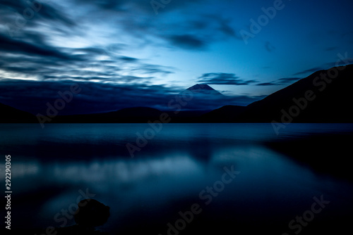 Mount Fuji views from Lake Motosu at early morning.