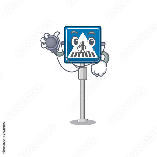 Doctor toy crosswalk sign on character table photo