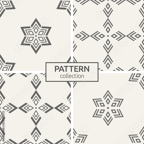 Set of four seamless patterns. © Andrey