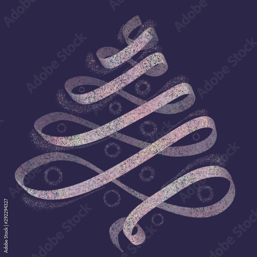 Christmas abstract tree. sign, symbol, emblem. Perfect for Christmas and New Year.