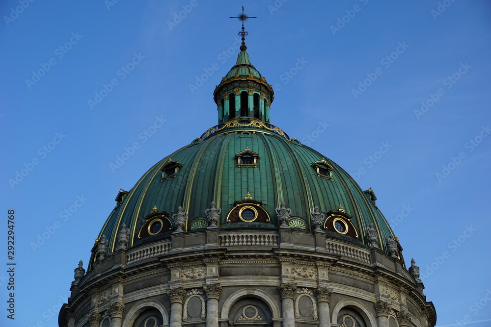 Kuppel der Frederikskirche (dänisch Frederiks Kirken) bzw. Marmorkirche 