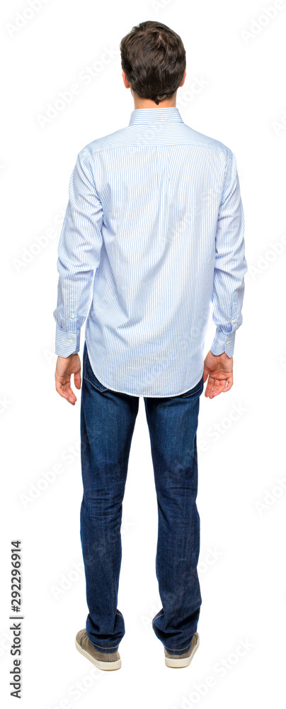 Back view of a stylish man. Back view of a stylish man.