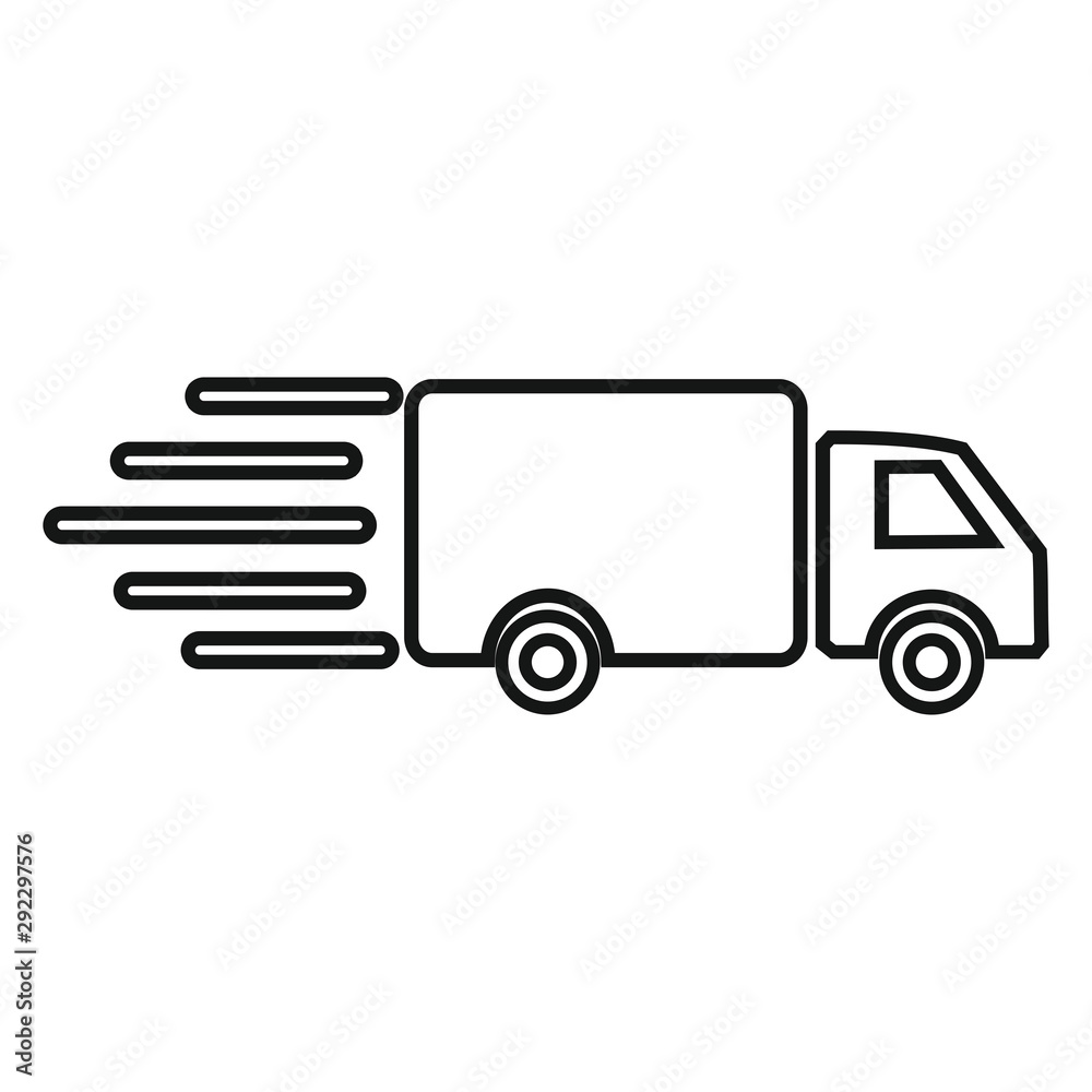 delivery truck vector icon line