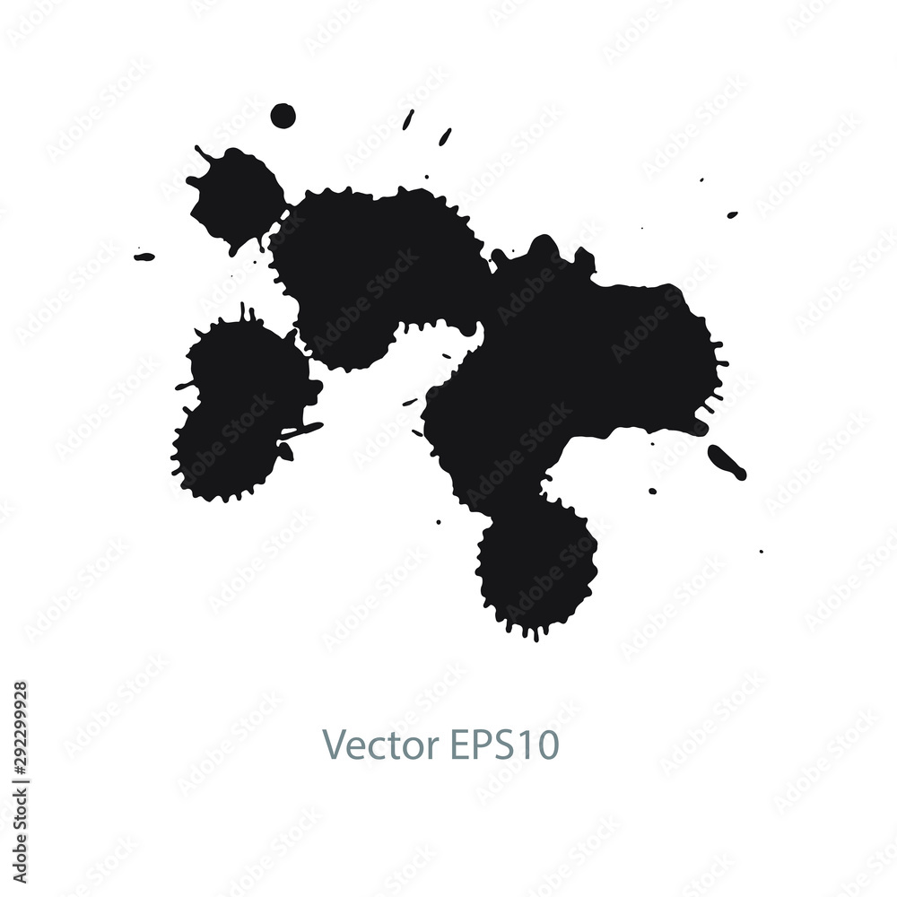 Obraz premium ink splashes on white background