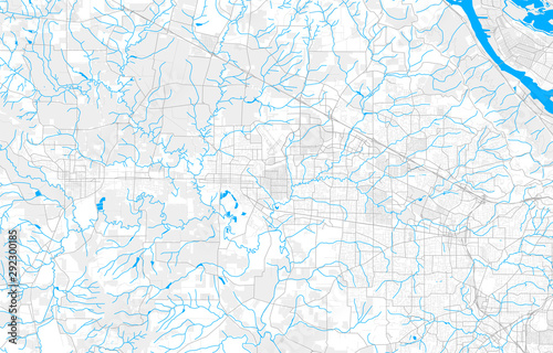 Rich detailed vector map of Hillsboro, Oregon, USA