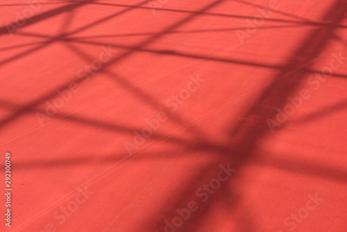 Red carpet ground line light shadow art abstract background
