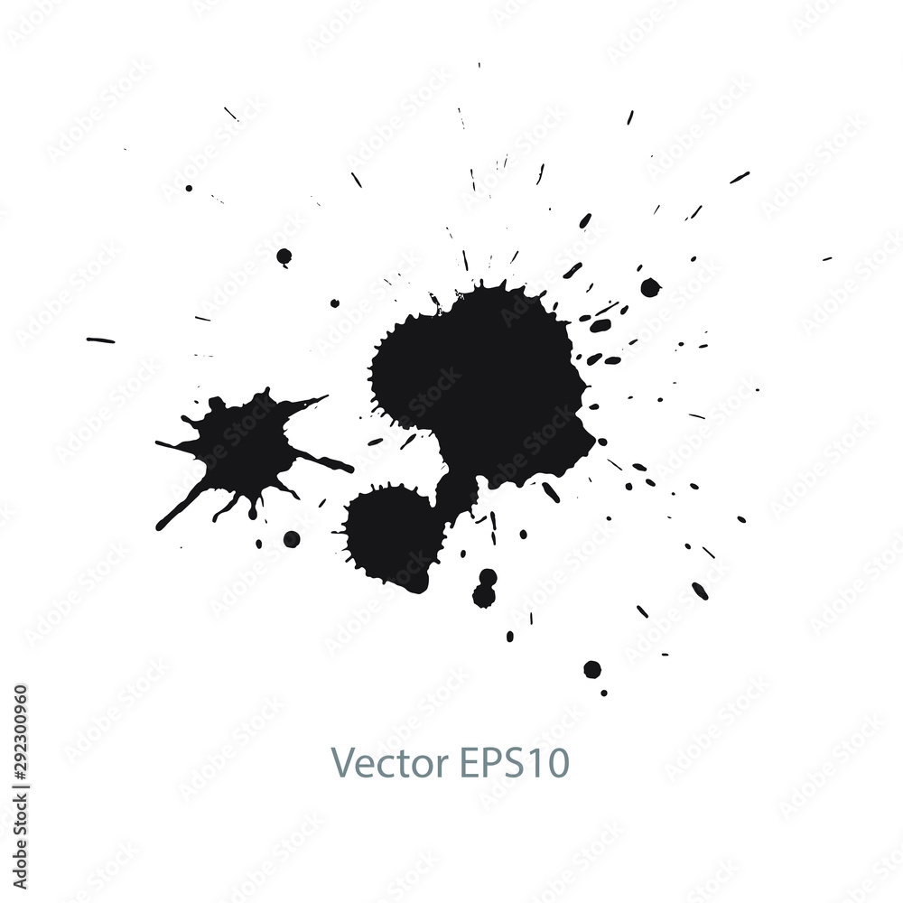ink splashes on white background ink splashes on white background
