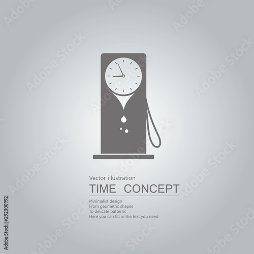 Gas station machine. Isolated on grey background.