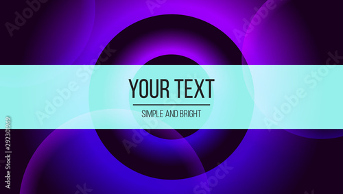 Colorful luminescence circle concept, bright gradient banner