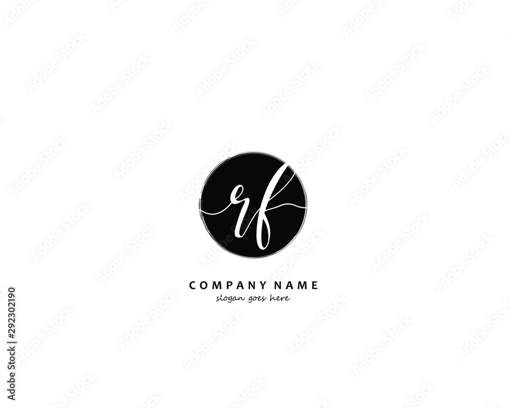 Fototapeta premium RF Initial handwriting logo vector