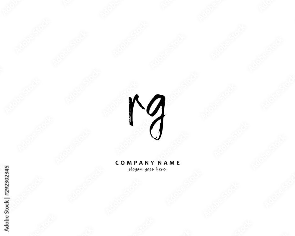 RG Initial handwriting logo vector RG Initial handwriting logo vector