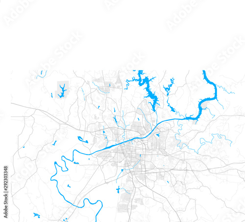 Rich detailed vector map of Tuscaloosa, Alabama, USA photo