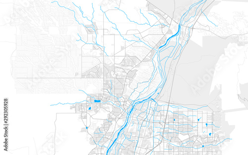 Rich detailed vector map of Rio Rancho, New Mexico, USA