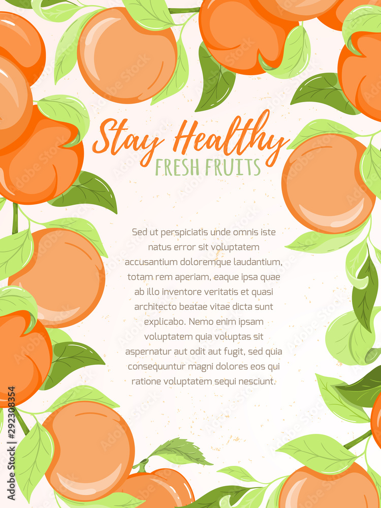 Peach or apricot fruit card Peach or apricot fruit card