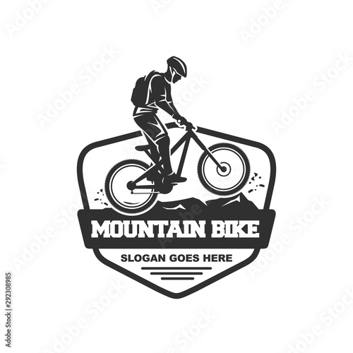 Mountain bike logo vector