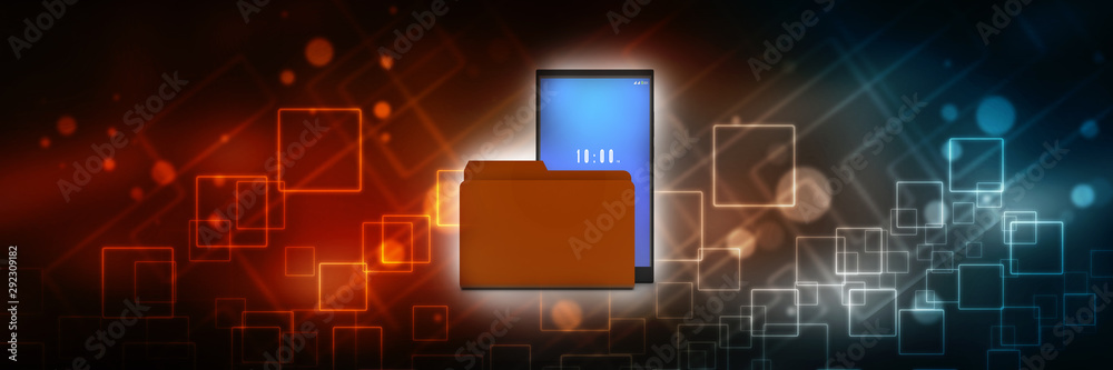 3d rendering mobile folder 3d rendering mobile folder