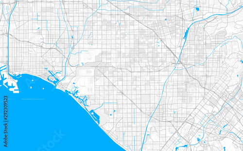 Rich detailed vector map of Westminster, California, USA
