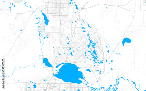 Rich detailed vector map of Deltona, Florida, USA photo