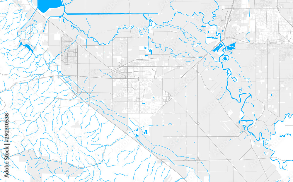 Rich detailed vector map of Tracy, California, USA Rich detailed vector map of Tracy, California, USA
