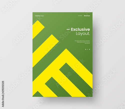 Amazing business presentation vector A4 vertical orientation front page mock up. Modern corporate report cover abstract geometric illustration design layout. Company identity brochure template.