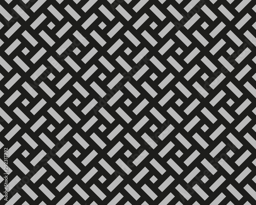 Abstract geometric pattern. A seamless vector background. Black and grey ornament. Graphic modern pattern. Simple lattice graphic design
