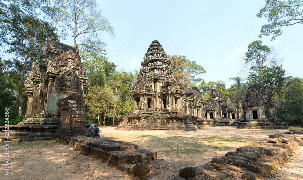 The ruins of Angkor Wat Temple complex in Cambodia