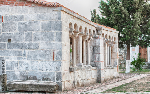 Old stone church monastyr in Ardenica in Albania. photo