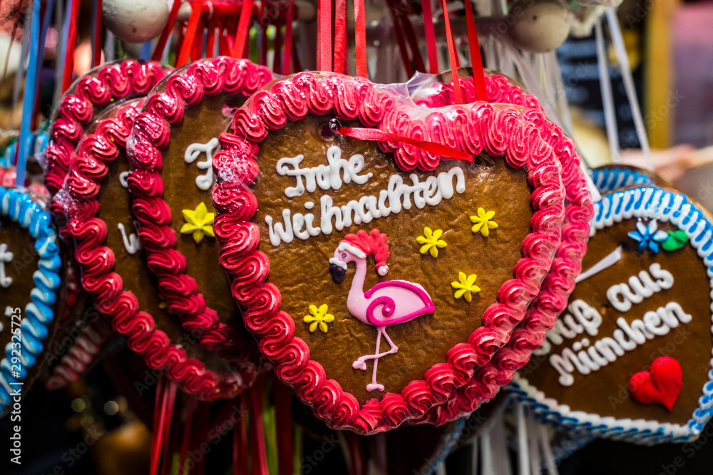 Fototapeta premium Munich traditional gingerbread at the Christmas market